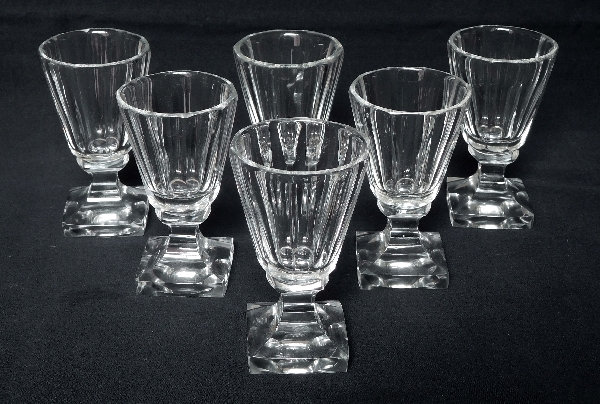 Baccarat crystal liquor set, Malmaison pattern - 8 pieces