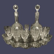 Service à liqueur en cristal de St Louis, époque Napoléon III