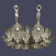 Service à liqueur en cristal de St Louis, époque Napoléon III