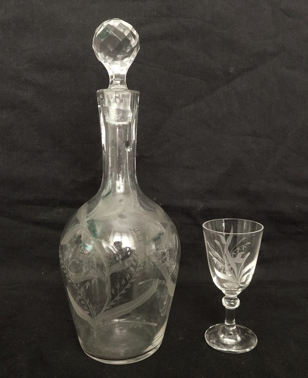 St Louis crystal liquor set, 19th century