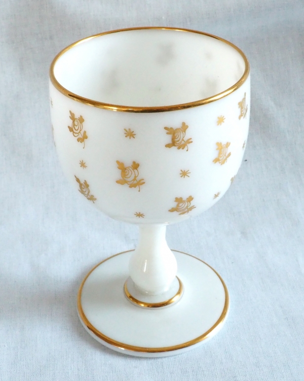 Baccarat : opaline water set enhanced with fine gold, Napoleon III production circa 1860