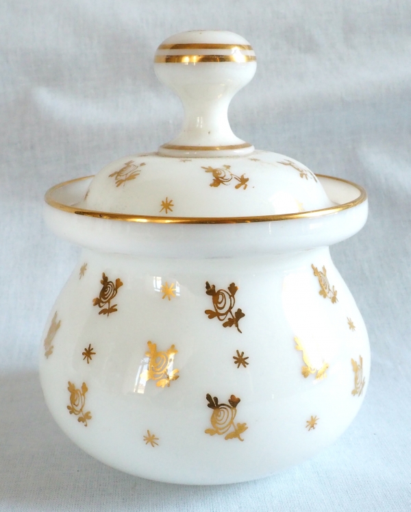 Baccarat : opaline water set enhanced with fine gold, Napoleon III production circa 1860
