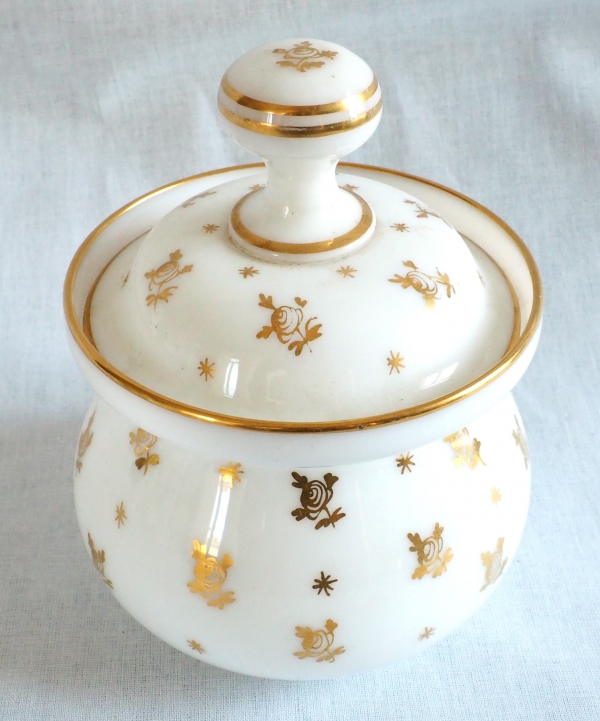 Baccarat : opaline water set enhanced with fine gold, Napoleon III production circa 1860