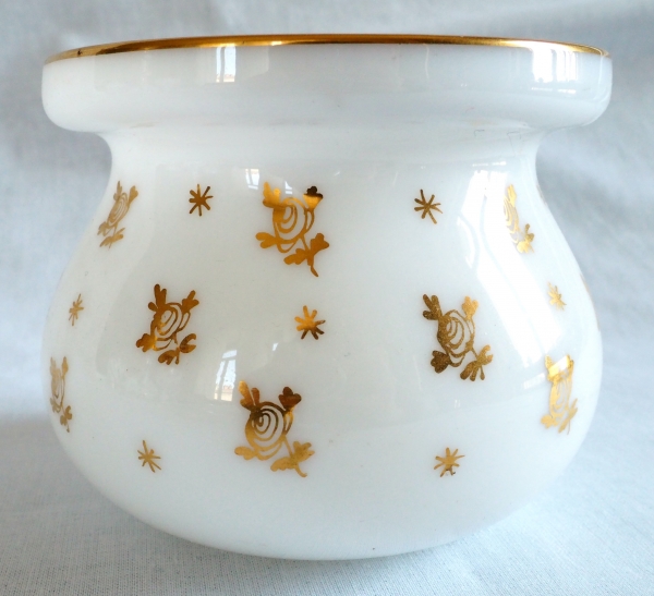 Baccarat : opaline water set enhanced with fine gold, Napoleon III production circa 1860