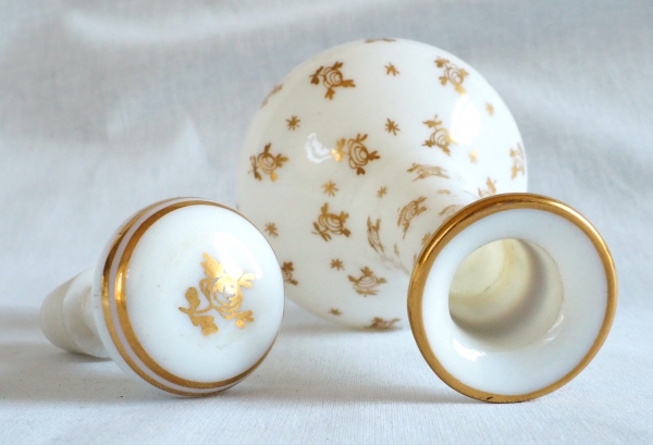 Baccarat : opaline water set enhanced with fine gold, Napoleon III production circa 1860