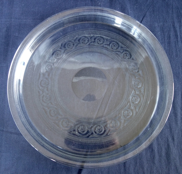 Service verre d'eau / service de nuit 5 pièces en cristal de Baccarat décor gravure Athenienne