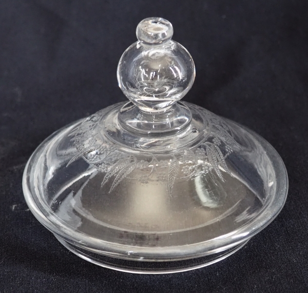 Baccarat crystal sugar pot, Mimosa pattern