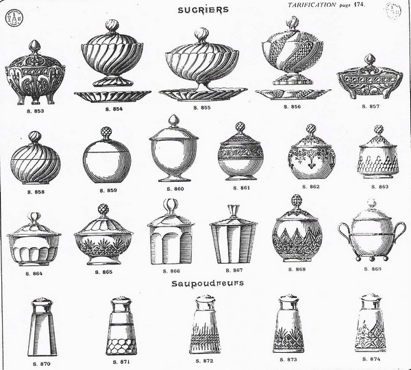 Sucrier en cristal de Baccarat, cristal irisé bleu émaillé japonisant, trace d'étiquette