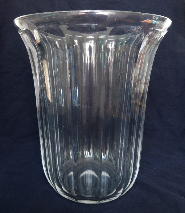 Tall Baccarat crystal vase (Malmaison pattern) - signed