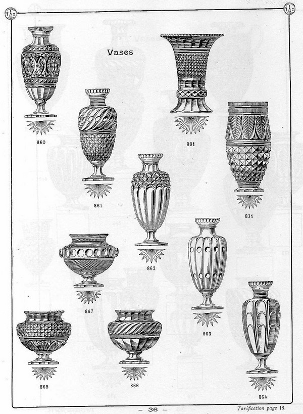 Vase en cristal de Baccarat de style Restauration - production du Musée - 25cm