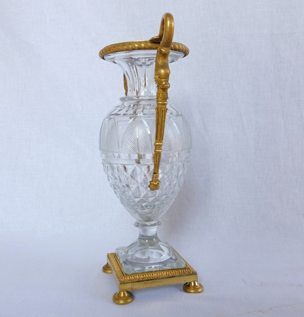 Empire Le Creusot crystal and ormolu vase, early 19th century