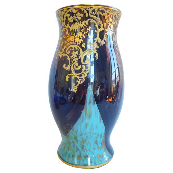 Grand vase d'époque Art Nouveau attribué à Ernest Leveillé