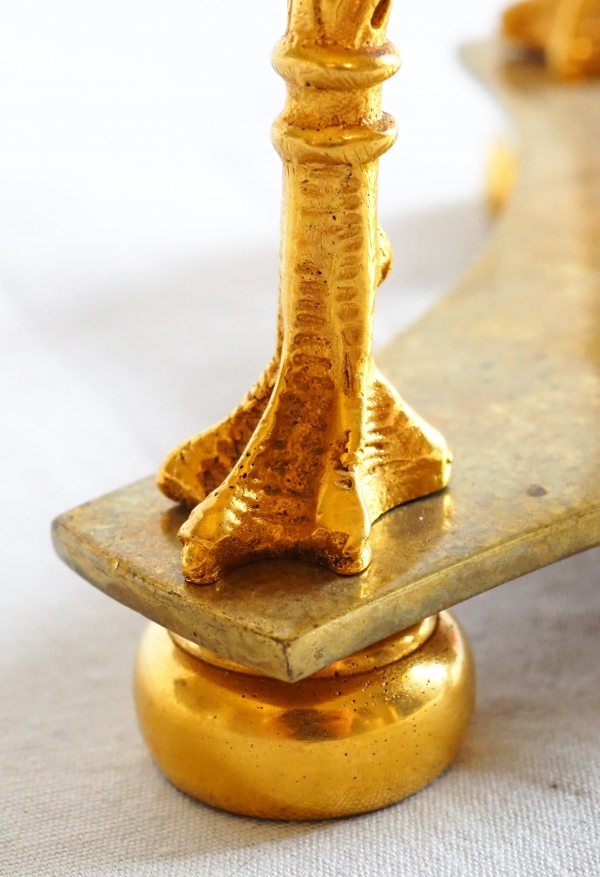 Empire ormolu and blue crystal Athenian style vase, early 19th century