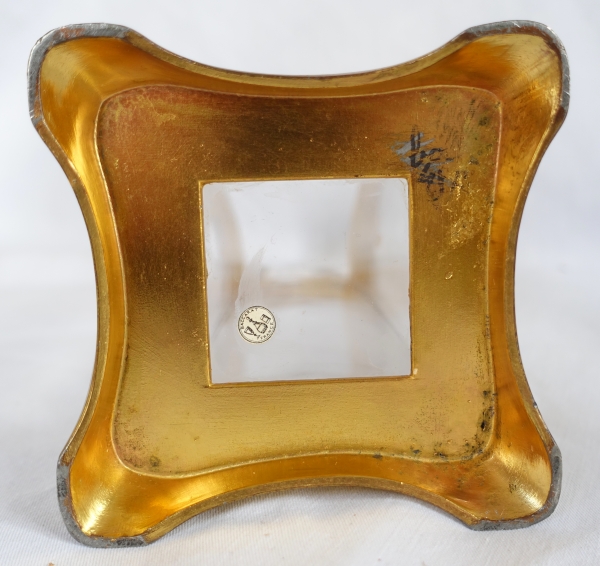 Baccarat crystal Art Nouveau vase enhanced with fine gold, ormolu frame, circa 1900