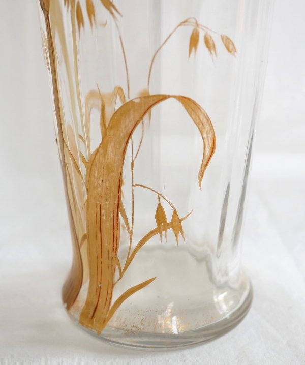 Baccarat crystal vase enhanced with fine gold, Art Nouveau period