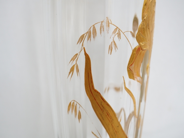 Baccarat crystal vase enhanced with fine gold, Art Nouveau period