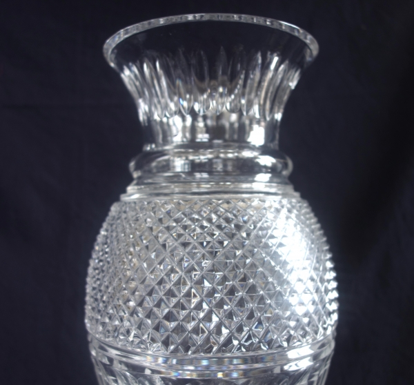 Spectacular Baccarat crystal vase, Empire style, Eurydice pattern - 35cm