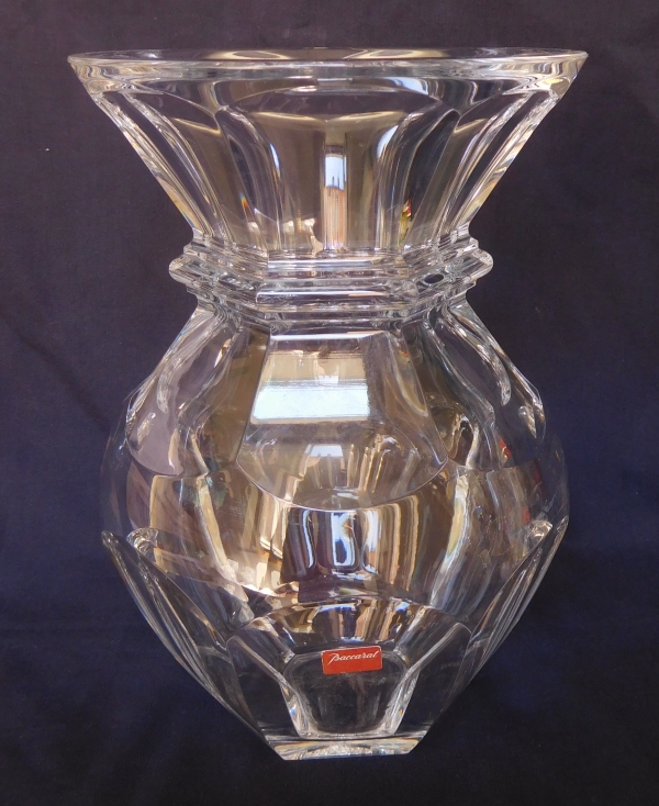 Baccarat crystal vase, Harcourt pattern, signed, new - 22cm