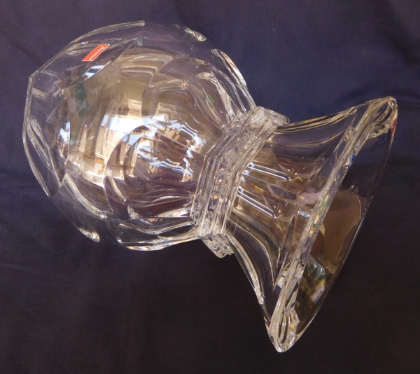 Baccarat crystal vase, Harcourt pattern, signed, new - 22cm