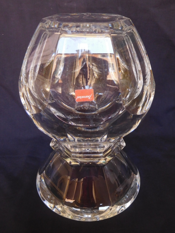 Baccarat crystal vase, Harcourt pattern, signed, new - 22cm