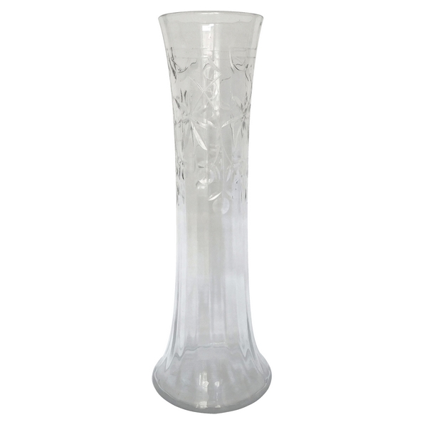 Tall Art Nouveau Baccarat crystal vase, circa 1900