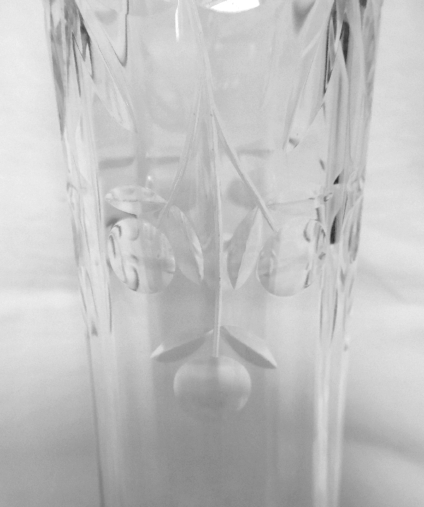 Tall Art Nouveau Baccarat crystal vase, circa 1900