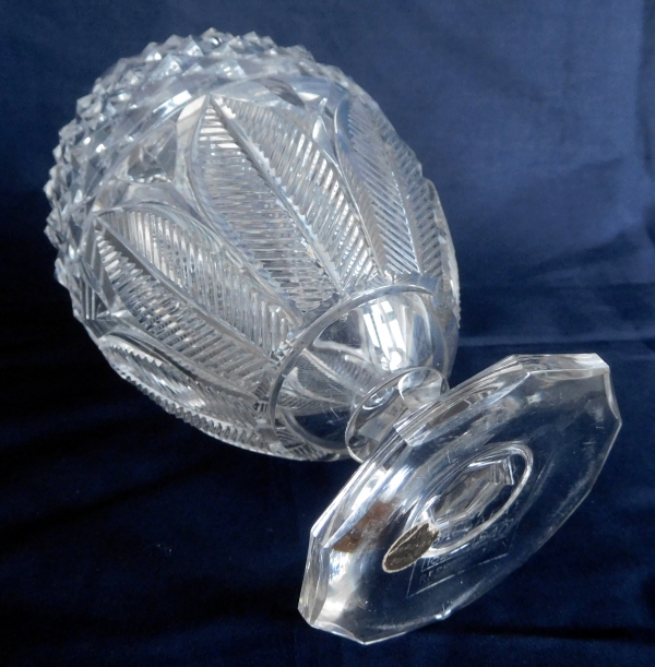 Baccarat crystal vase, Empire style production signed Musee de Baccarat