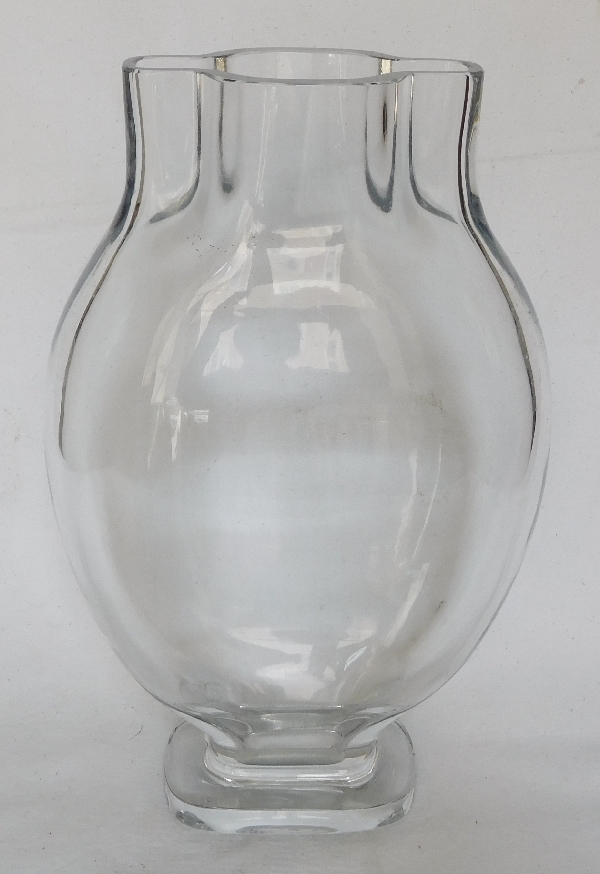 Tall Baccarat crystal vase - signed