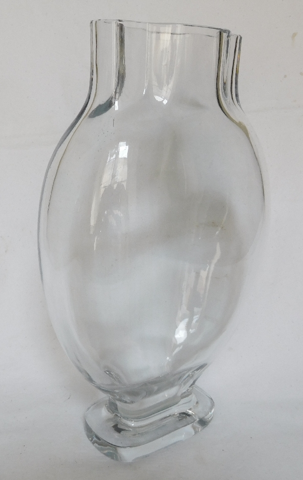 Tall Baccarat crystal vase - signed