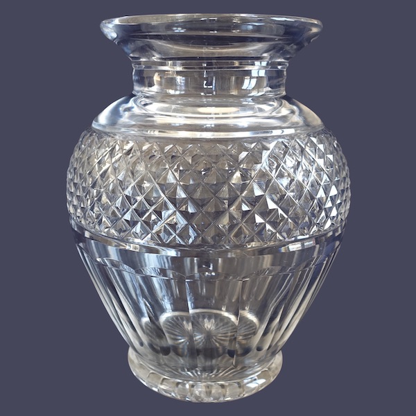 St Louis Empire style crystal vase, , late 19th century, Trianon pattern
