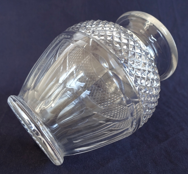 St Louis Empire style crystal vase, , late 19th century, Trianon pattern