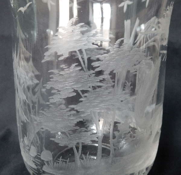 Baccarat crystal vase, the Fox and the Crow
