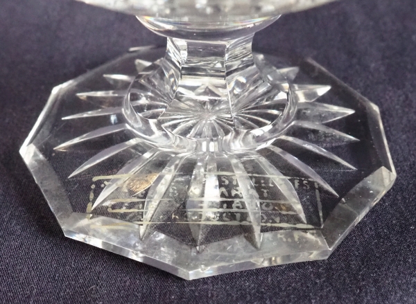 Baccarat crystal vase signed Musee de Baccarat