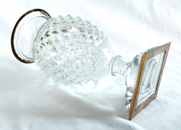 Charles X Le Creusot cut crystal vase, ormolu frame - early 19th century