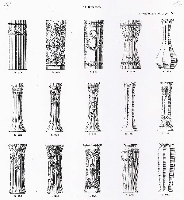 Grand vase en cristal de Baccarat, côtes vénitiennes, dorure à l'or fin