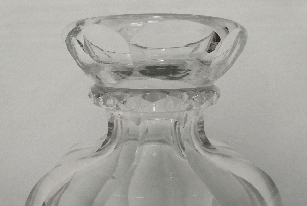 Baccarat crystal vase, Malmaison pattern - signed