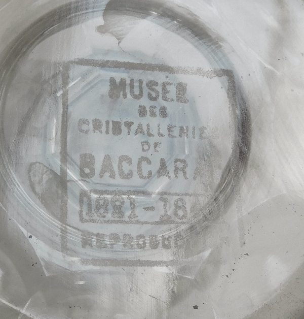 Baccarat crystal vase, Malmaison pattern - signed