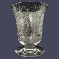 Baccarat crystal vase, Michelangelo pattern - signed - 13cm