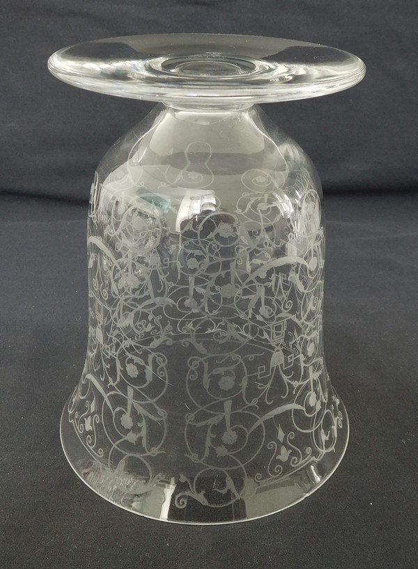 Baccarat crystal vase, Michelangelo pattern - signed - 13cm