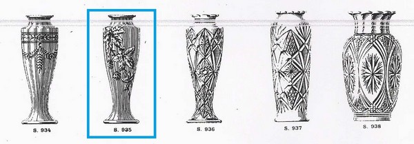 Grand vase en cristal de Baccarat, modèle Platanes doré à l'or fin