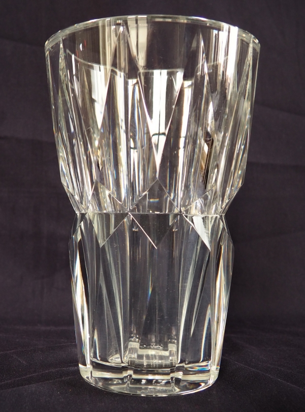 St Louis crystal vase, Camaret pattern - signed - 20cm