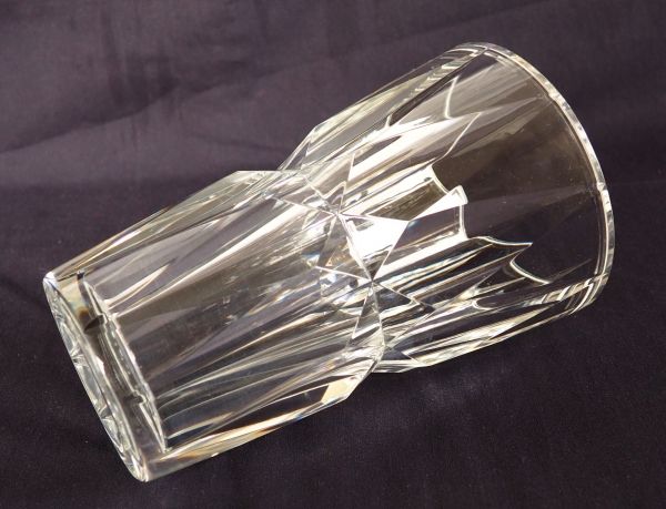 St Louis crystal vase, Camaret pattern - signed - 20cm