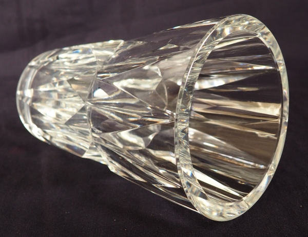 St Louis crystal vase, Camaret pattern - signed - 20cm