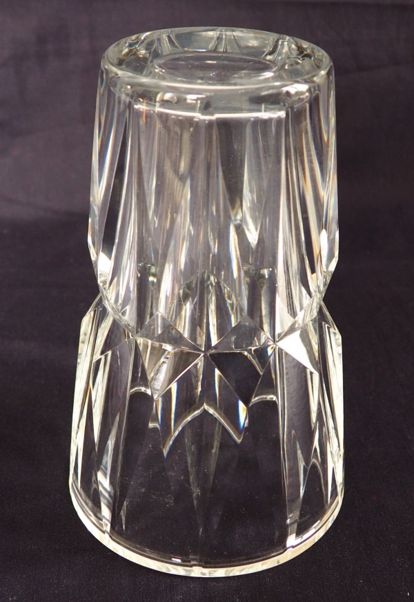 St Louis crystal vase, Camaret pattern - signed - 20cm