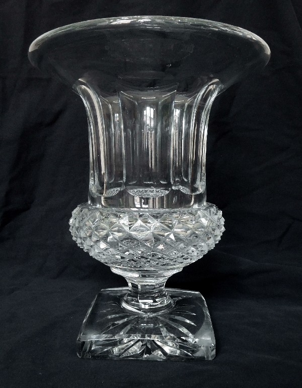 Grand vase Medicis en cristal de Saint Louis, modèle Versailles - 24,9cm