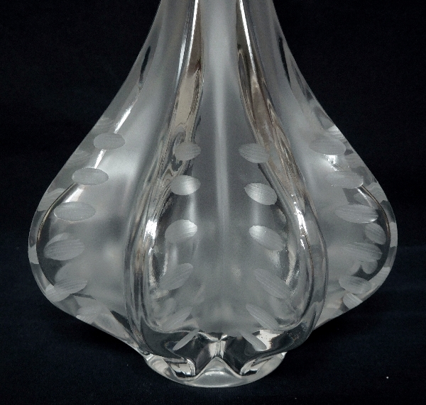 Lalique crystal flower vase designed by Marie-Claude Lalique