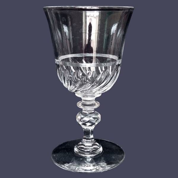 Verre à vin blanc ou verre à porto en cristal de Baccarat forme tulipe, époque Napoléon III - 11cm