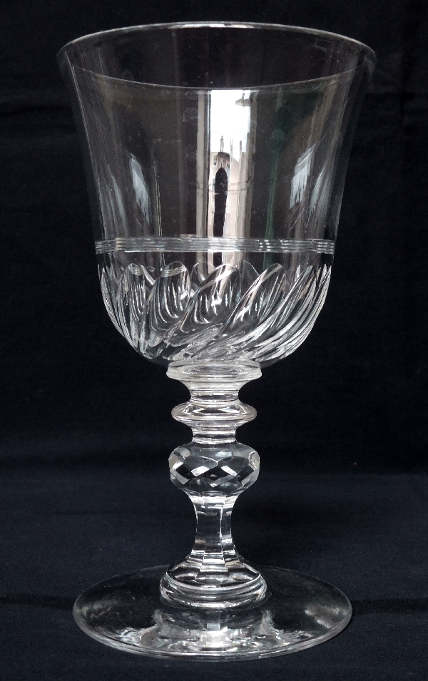 Verre à vin en cristal de Baccarat forme tulipe, époque Napoléon III - 12,2cm