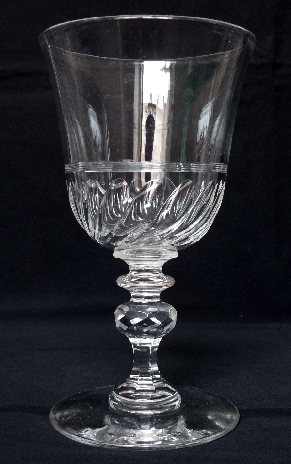 Verre à vin blanc ou verre à porto en cristal de Baccarat forme tulipe, époque Napoléon III - 11cm