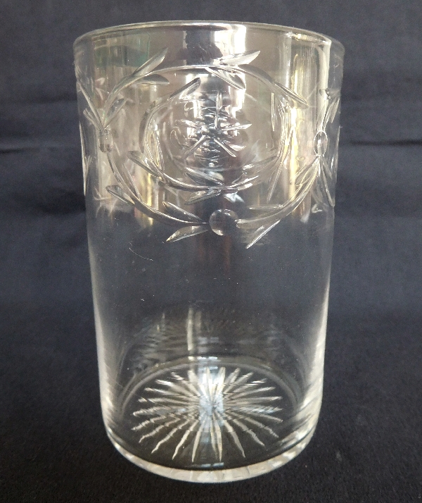 Vermeil and Baccarat crystal tumbler - France circa 1900, silversmith Henri Soufflot